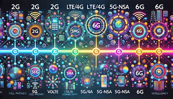 Evolution of Mobile Networks: From 2G to 6G