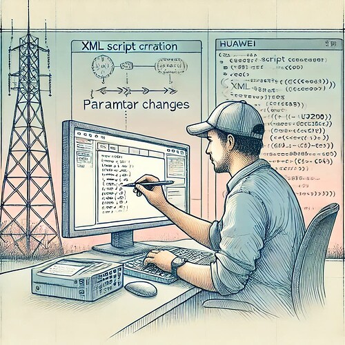 Creating an XML Script for Parameter Changes in Huawei U2020 MAE