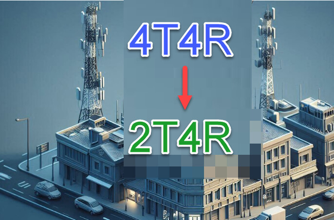 What are the impacts and benefits for changing cell from 4T4R to 2T4R